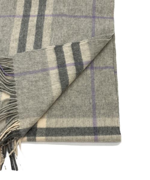 BURBERRY（バーバリー）BURBERRY (バーバリー) カシミヤマフラー グレー サイズ:168×30の古着・服飾アイテム