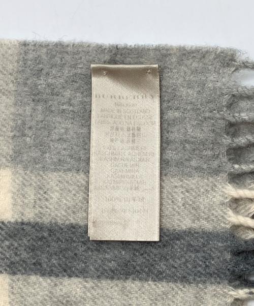 BURBERRY（バーバリー）BURBERRY (バーバリー) カシミヤマフラー グレー サイズ:168×30の古着・服飾アイテム