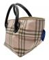 BURBERRY BLUE LABEL (バーバリー ブルー レーベル) 舟形チェックミニトートバッグ ピンク：8000円