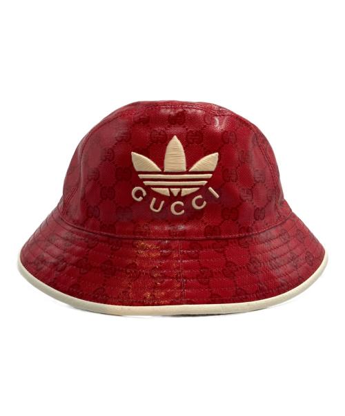 GUCCI（グッチ）GUCCI (グッチ) adidas (アディダス) ハット レッド サイズ:Mの古着・服飾アイテム
