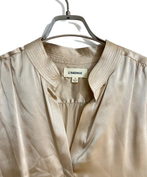 L'AGENCE（ラジャンス）L'AGENCE (ラジャンス) Bianca Silk Blouse/ビアンカシルクブラウス ベージュ サイズ:Sの古着・服飾アイテム