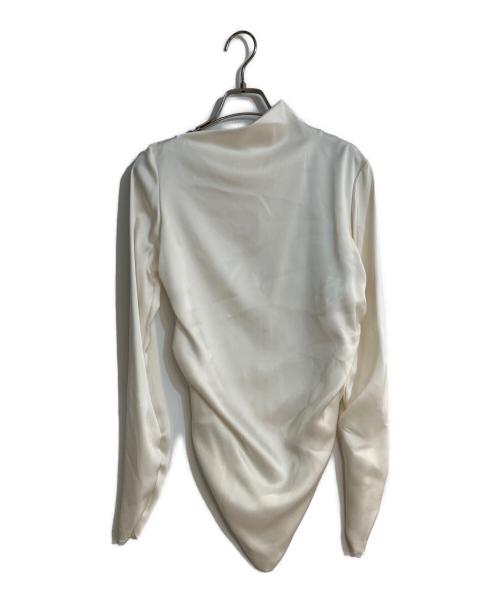 BEIGE（ベイジ）BEIGE (ベイジ) GINETTE シャーリングブラウス ベージュ サイズ:2 未使用品の古着・服飾アイテム