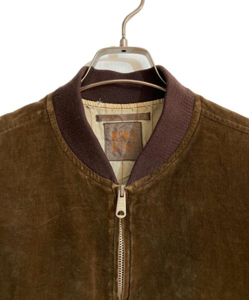 MEN'S BIGI（メンズビギ）MEN'S BIGI (メンズビギ) ベロアブルゾン ブラウン サイズ:Ｌの古着・服飾アイテム