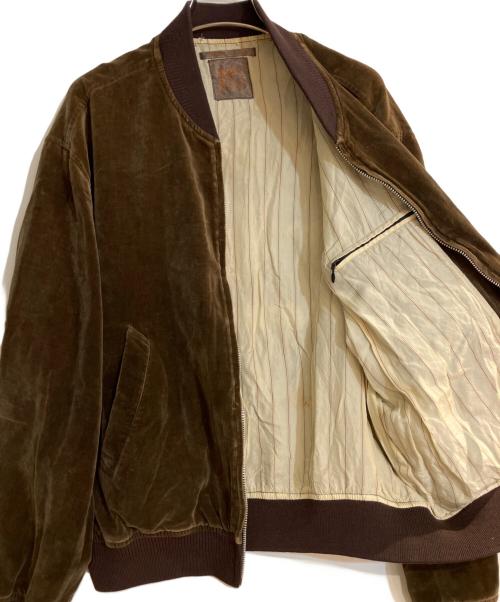 MEN'S BIGI（メンズビギ）MEN'S BIGI (メンズビギ) ベロアブルゾン ブラウン サイズ:Ｌの古着・服飾アイテム