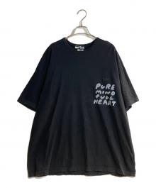 NIKE×BLACK COMME des GARCONS（ナイキ×ブラックコムデギャルソン）の古着「Oversize Side Message Print Tee/オーバーサイズメッセージプリントティ」｜ブラック