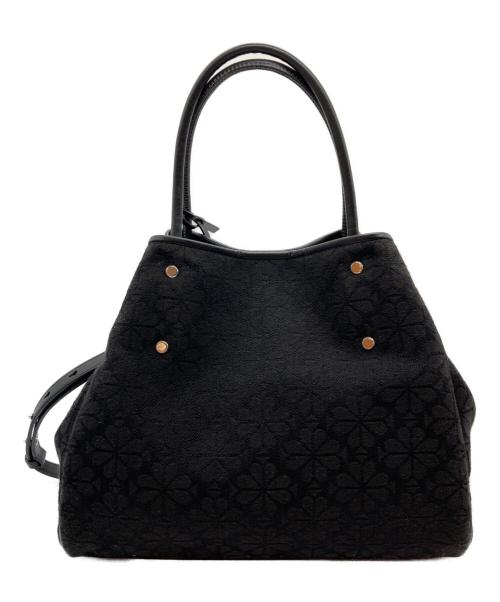 Kate Spade（ケイトスペード）Kate Spade (ケイトスペード) エブリシングスペードフラワージャカードトート ブラックの古着・服飾アイテム