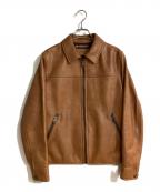 COACHコーチ）の古着「カーフレザージャケット」｜ブラウン