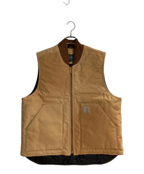 CarHartt（カーハート）CarHartt (カーハート) ARCTICキルトライニングダックベスト ブラウン サイズ:Lの古着・服飾アイテム