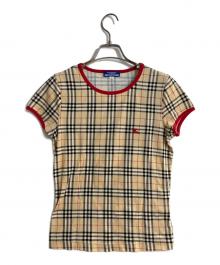 BURBERRY BLUE LABEL（バーバリー ブルー レーベル）の古着「ノヴァチェックタイトフィットtシャツ」｜ベージュ