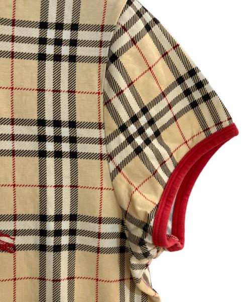BURBERRY BLUE LABEL（バーバリー ブルー レーベル）BURBERRY BLUE LABEL (バーバリー ブルー レーベル) ノヴァチェックタイトフィットtシャツ ベージュ サイズ:Mの古着・服飾アイテム
