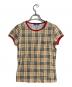 BURBERRY BLUE LABEL（バーバリー ブルー レーベル）の古着「ノヴァチェックタイトフィットtシャツ」｜ベージュ