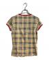 BURBERRY BLUE LABEL (バーバリー ブルー レーベル) ノヴァチェックタイトフィットtシャツ ベージュ サイズ:M：8000円