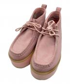 CLARKS ORIGINALSクラークス オリジナルズ）の古着「Meare Meare WB ELVTD Light Pink Sued」｜ピンク
