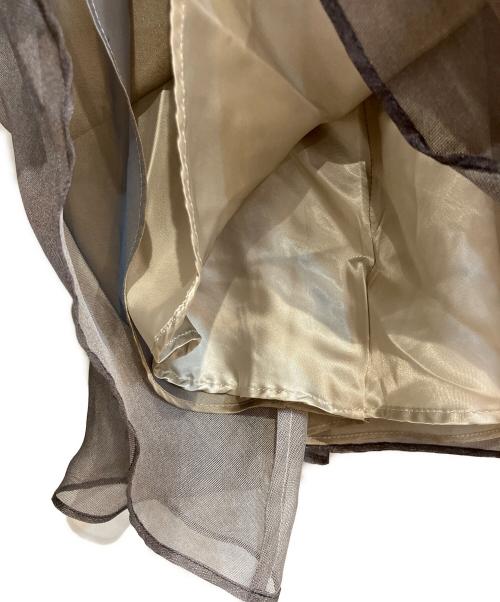 ebure（エブール）EBURE (エブール) チュールグラデーションスカート ベージュ サイズ:38の古着・服飾アイテム