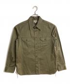 BUZZ RICKSON'Sバズリクソンズ）の古着「HERRINGBONE WORK SHIRT」｜グリーン