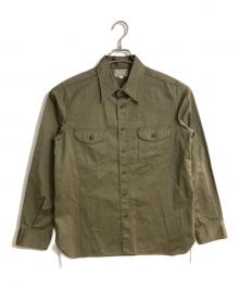BUZZ RICKSON'S（バズリクソンズ）の古着「HERRINGBONE WORK SHIRT」｜グリーン