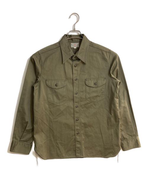BUZZ RICKSON'S（バズリクソンズ）BUZZ RICKSON'S (バズリクソンズ) HERRINGBONE WORK SHIRT グリーン サイズ:15 1/2の古着・服飾アイテム