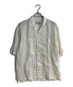MISEI AMBIGUOUS CLOTHINGミセイ）の古着「リネンオープンカラーシャツ」｜ベージュ