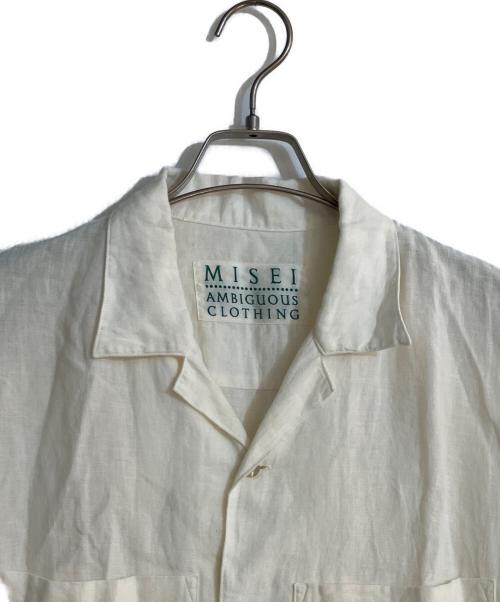 MISEI AMBIGUOUS CLOTHING（ミセイ）MISEI AMBIGUOUS CLOTHING (ミセイ) リネンオープンカラーシャツ ベージュ サイズ:FREEの古着・服飾アイテム