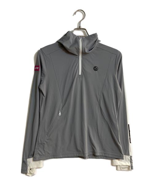 CPG GOLF（シーピージー ゴルフ）CPG GOLF (シーピージー ゴルフ) タイトシルエットフーディーシャツ グレー サイズ:XLの古着・服飾アイテム