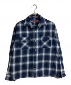 HIDE AND SEEKハイドアンドシーク）の古着「Ombre Check L/S Shirt/オンブレチェックシャツ」｜ブルー