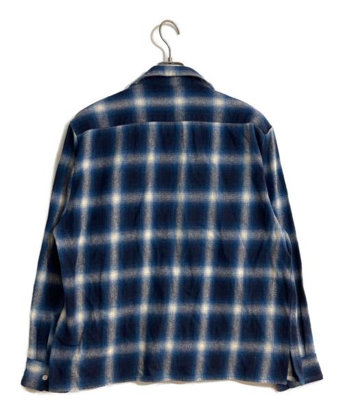HIDE AND SEEK（ハイドアンドシーク）HIDE AND SEEK (ハイドアンドシーク) Ombre Check L/S Shirt/オンブレチェックシャツ ブルー サイズ:XLの古着・服飾アイテム