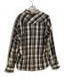 WYTHE (ワイス) Washed Flannel Pearlsnap Shirt（ウォッシュド フランネル パールスナップ シャツ） ベージュ×ブラック サイズ:M：11000円