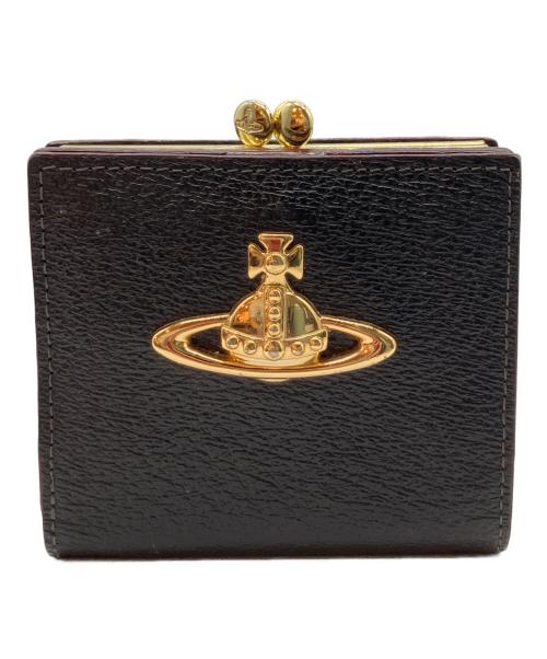 Vivienne Westwood（ヴィヴィアンウエストウッド）Vivienne Westwood (ヴィヴィアンウエストウッド) 2つ折りガマ口財布 ブラックの古着・服飾アイテム