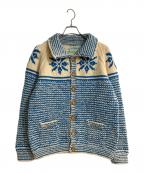 INVERALLANインバーアラン）の古着「3Ａ SNOW FLAKE 3A CARDIGAN」｜ブルー×ベージュ