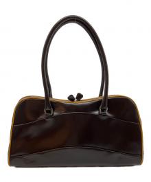 PRADA（プラダ）の古着「イーストウエストがま口ショルダーバッグ」｜ブラウン
