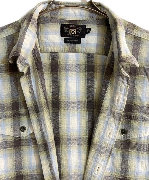 RRL（ダブルアールエル）RRL (ダブルアールエル) コットンシャドーチェックシャツ グリーン サイズ:XLの古着・服飾アイテム