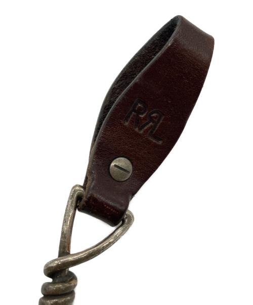 RRL（ダブルアールエル）RRL (ダブルアールエル) 三連レザーキーチェーン ブラウンの古着・服飾アイテム