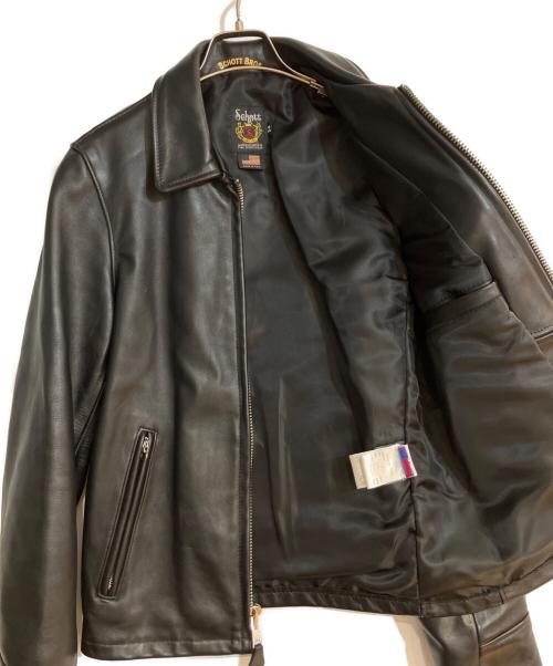 Schott（ショット）Schott (ショット) 103US TRUCKER LEATHER JKT ブラック サイズ:34の古着・服飾アイテム