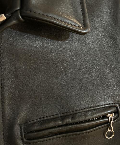 Schott（ショット）Schott (ショット) 103US TRUCKER LEATHER JKT ブラック サイズ:34の古着・服飾アイテム