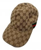 GUCCIグッチ）の古着「オリジナルGGキャンバスベースボールキャップ」｜ベージュ