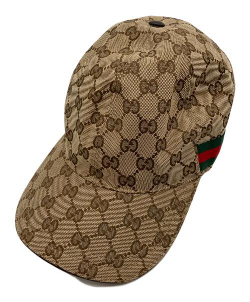 GUCCI（グッチ）GUCCI (グッチ) オリジナルGGキャンバスベースボールキャップ ベージュの古着・服飾アイテム