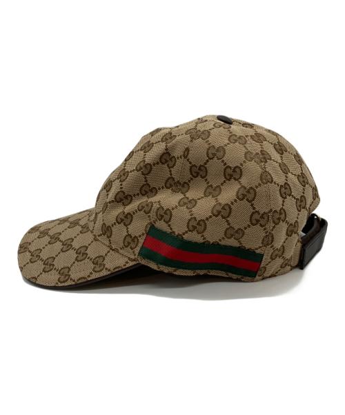 GUCCI（グッチ）GUCCI (グッチ) オリジナルGGキャンバスベースボールキャップ ベージュの古着・服飾アイテム