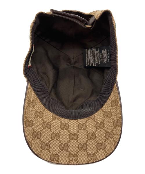 GUCCI（グッチ）GUCCI (グッチ) オリジナルGGキャンバスベースボールキャップ ベージュの古着・服飾アイテム