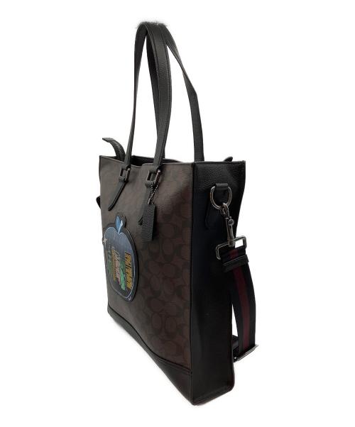 COACH（コーチ）COACH (コーチ) スカイラインアップルリンゴシグネチャーハンドバッグ ブラウンの古着・服飾アイテム