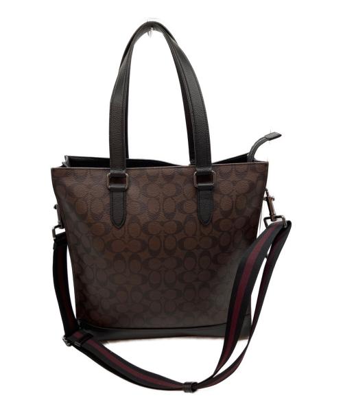 COACH（コーチ）COACH (コーチ) スカイラインアップルリンゴシグネチャーハンドバッグ ブラウンの古着・服飾アイテム
