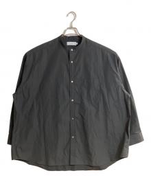Graphpaper（グラフペーパー）の古着「High Count Band Collar Round Cut Oversized Shirt」｜ブラック