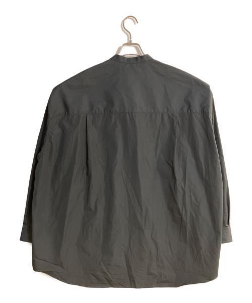 Graphpaper（グラフペーパー）Graphpaper (グラフペーパー) High Count Band Collar Round Cut Oversized Shirt ブラック サイズ:2の古着・服飾アイテム