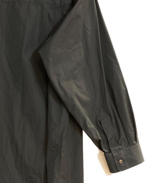 Graphpaper（グラフペーパー）Graphpaper (グラフペーパー) High Count Band Collar Round Cut Oversized Shirt ブラック サイズ:2の古着・服飾アイテム