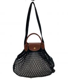 LONGCHAMP（ロンシャン）の古着「ネットバッグ ルプリアージュ」｜ブラック
