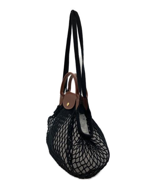 LONGCHAMP（ロンシャン）LONGCHAMP (ロンシャン) ネットバッグ ルプリアージュ ブラックの古着・服飾アイテム