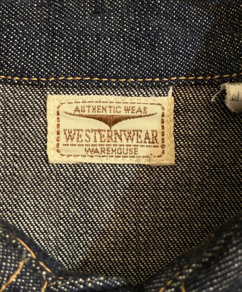 WAREHOUSE（ウエアハウス）WAREHOUSE (ウエアハウス) Lot 3001 WESTERN SHIRTS/ロット サンゼンイチ ウエスタンシャツ インディゴ サイズ:14の古着・服飾アイテム