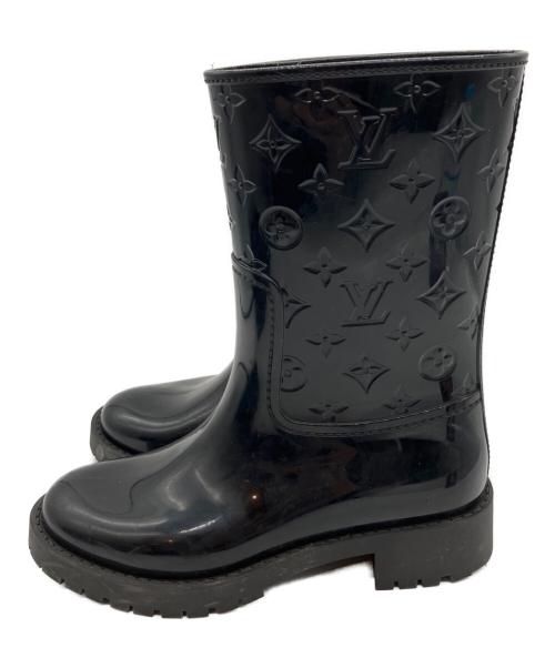 LOUIS VUITTON（ルイ ヴィトン）LOUIS VUITTON (ルイ ヴィトン) ドロップス・ライン ショートブーツ ブラック サイズ:37の古着・服飾アイテム