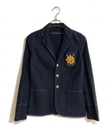 RALPH LAUREN SPORT（ラルフローレン スポーツ）の古着「エンブレム刺繍ブレザー」｜ネイビー