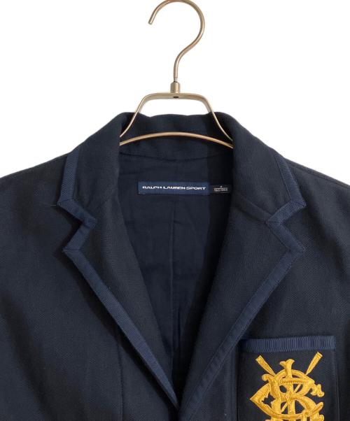 RALPH LAUREN SPORT（ラルフローレン スポーツ）RALPH LAUREN SPORT (ラルフローレン スポーツ) エンブレム刺繍ブレザー ネイビー サイズ:4の古着・服飾アイテム
