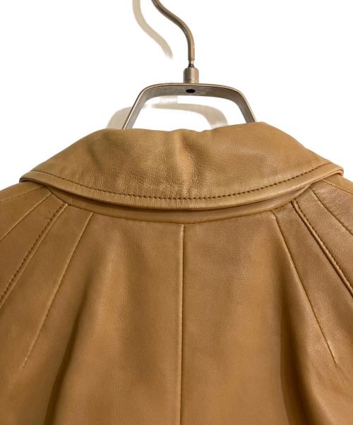 Vivienne Westwood RED LABEL（ヴィヴィアンウエストウッドレッドレーベル）Vivienne Westwood RED LABEL (ヴィヴィアンウエストウッドレッドレーベル) ラムレザージップアップ半袖ジャケット ブラウン サイズ:38の古着・服飾アイテム